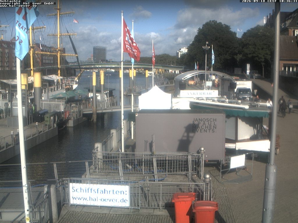 Archiv Foto Webcam Weserpromenade Schlachte Bremen