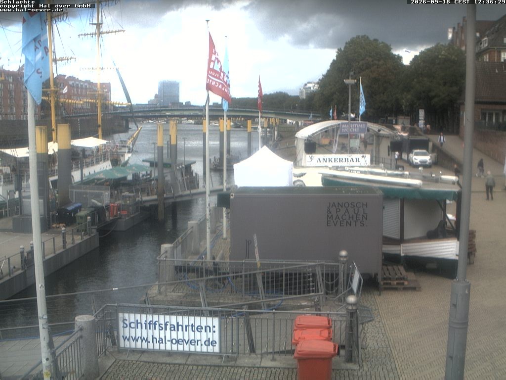 Archiv Foto Webcam Weserpromenade Schlachte Bremen
