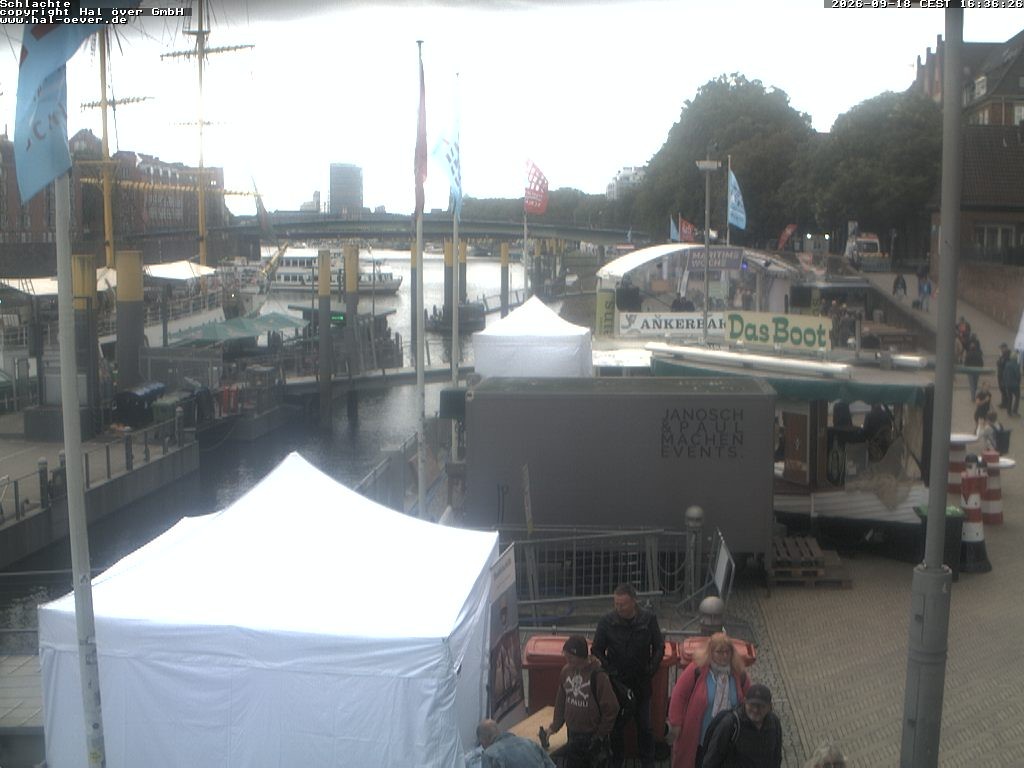 Archiv Foto Webcam Weserpromenade Schlachte Bremen