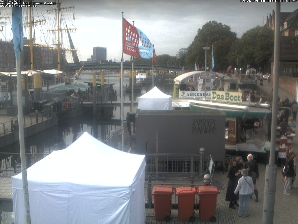 Archiv Foto Webcam Weserpromenade Schlachte Bremen