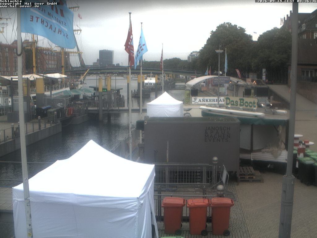 Archiv Foto Webcam Weserpromenade Schlachte Bremen