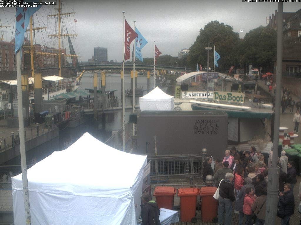 Archiv Foto Webcam Weserpromenade Schlachte Bremen
