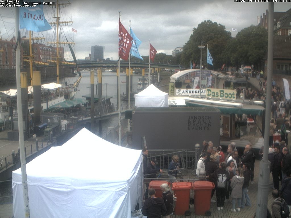 Archiv Foto Webcam Weserpromenade Schlachte Bremen