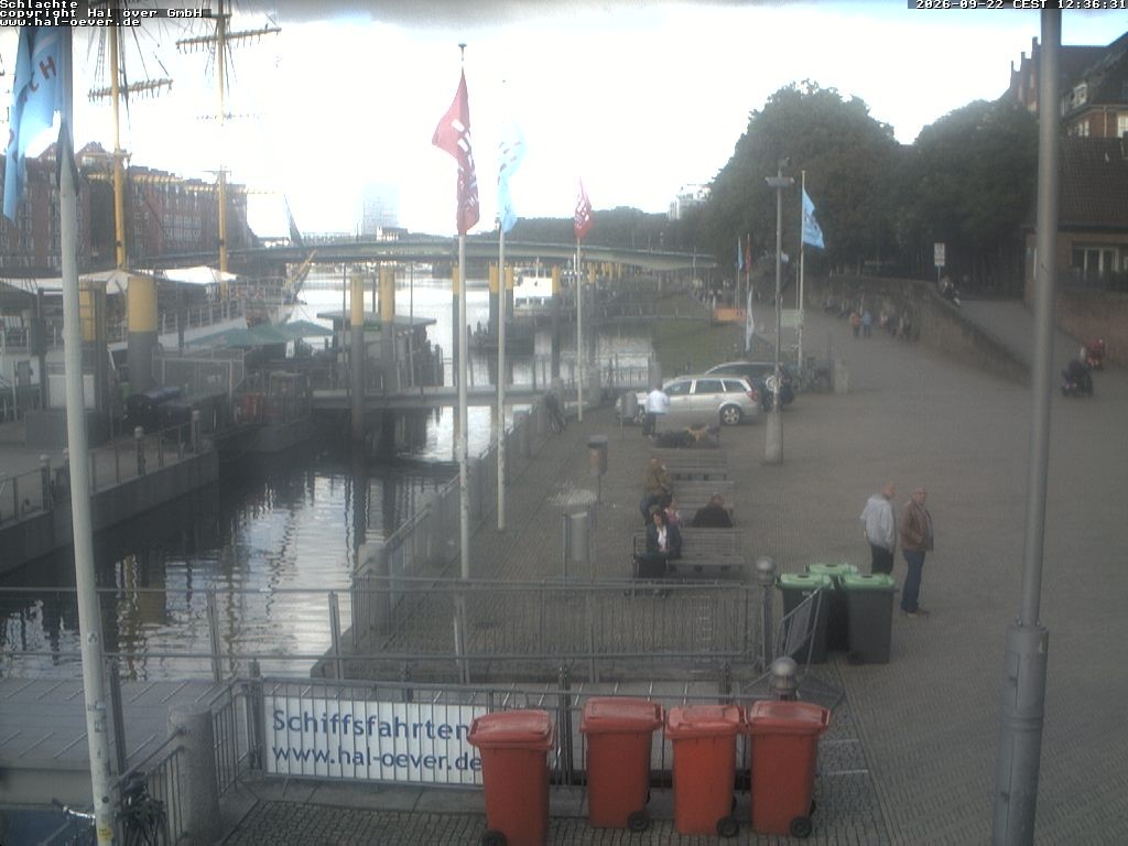 Archiv Foto Webcam Weserpromenade Schlachte Bremen