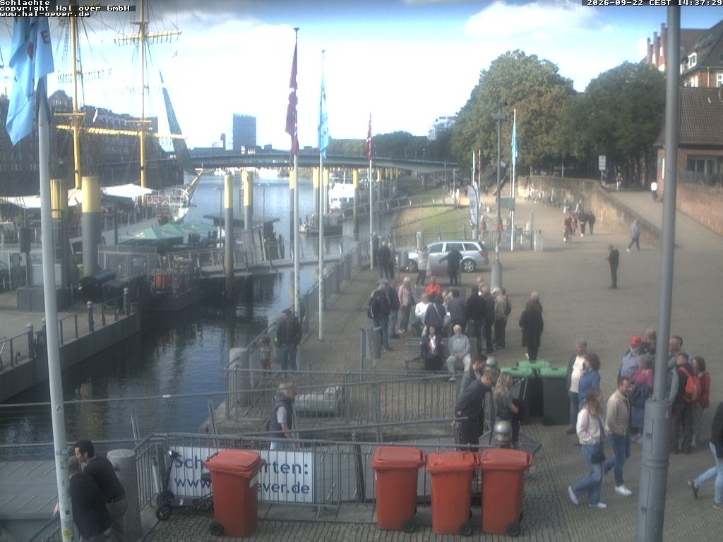 Archiv Foto Webcam Weserpromenade Schlachte Bremen