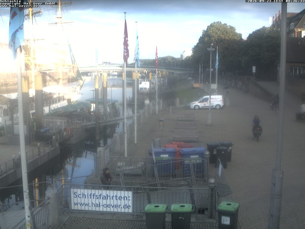 Archiv Foto Webcam Weserpromenade Schlachte Bremen