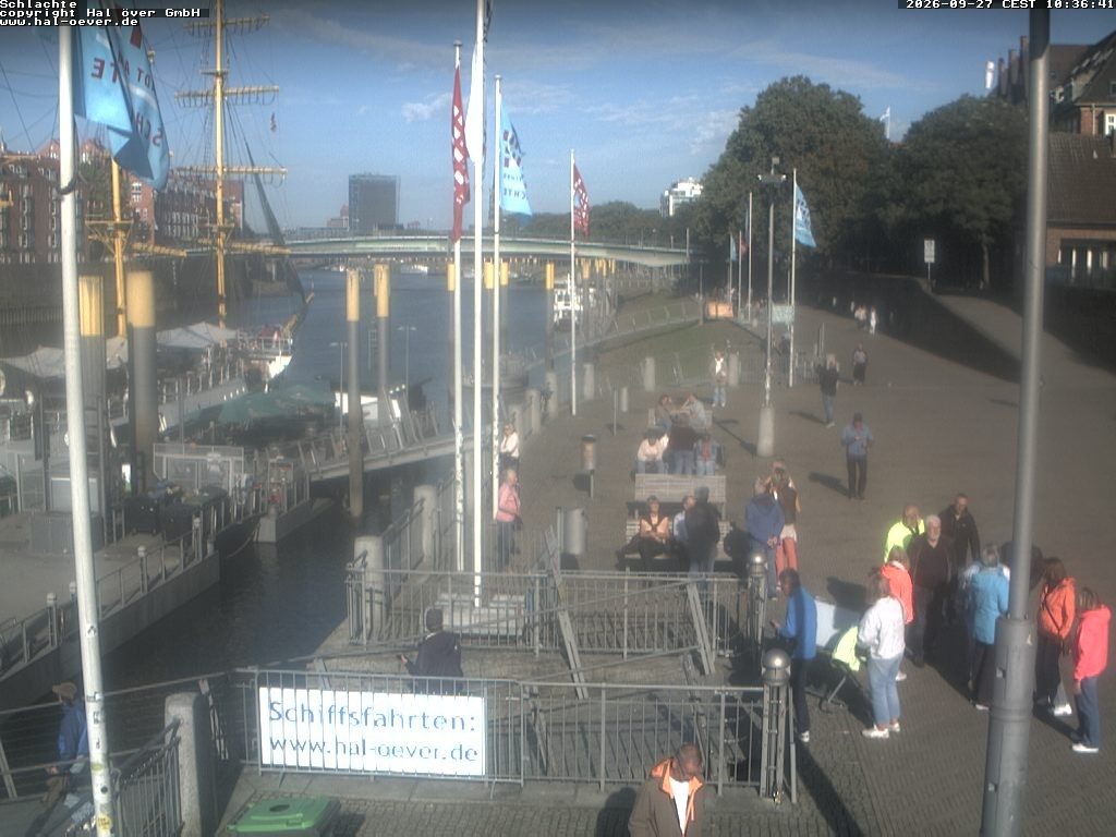 Archiv Foto Webcam Weserpromenade Schlachte Bremen