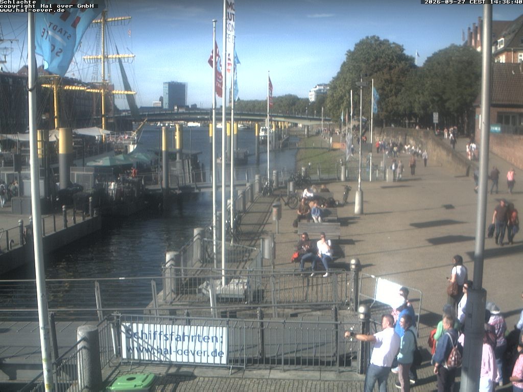 Archiv Foto Webcam Weserpromenade Schlachte Bremen