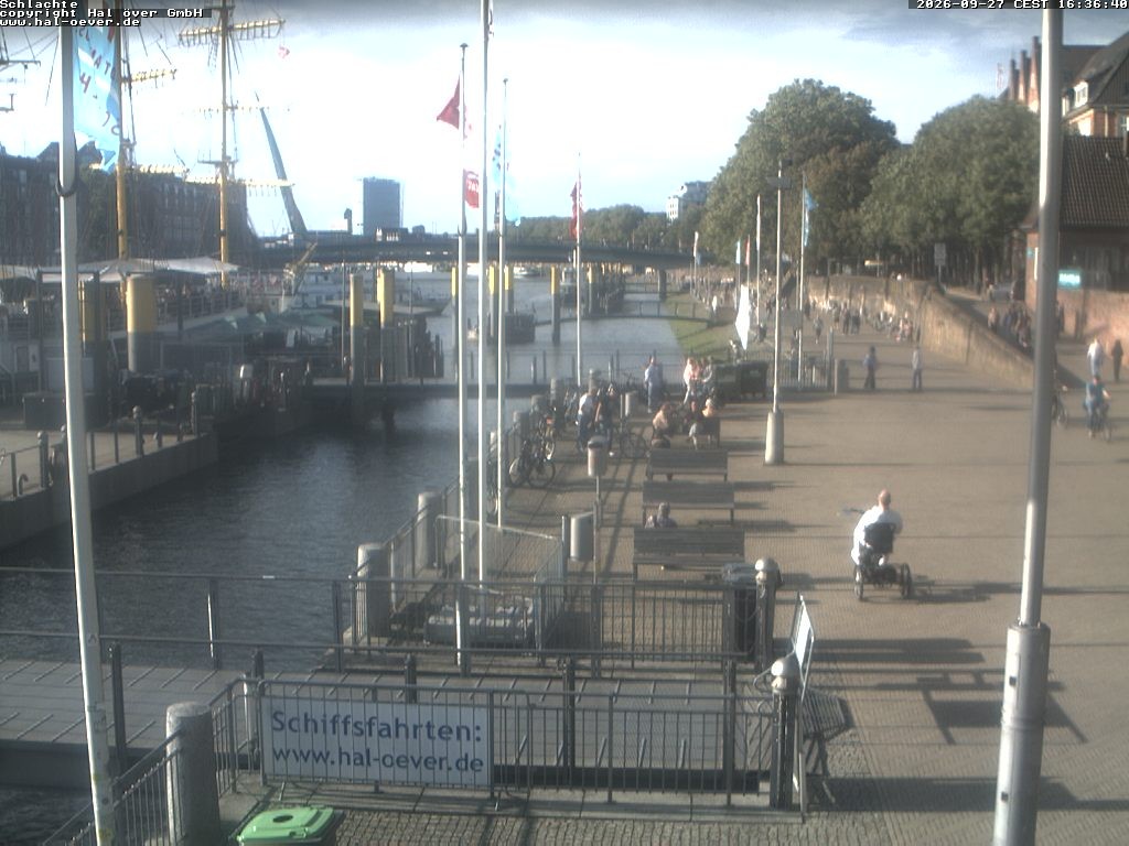 Archiv Foto Webcam Weserpromenade Schlachte Bremen