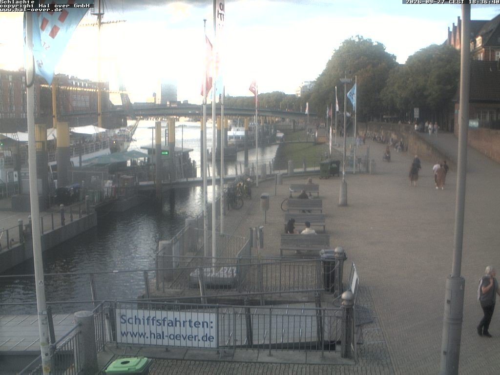Archiv Foto Webcam Weserpromenade Schlachte Bremen
