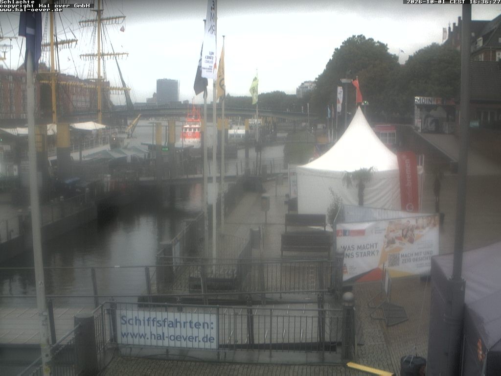 Archiv Foto Webcam Weserpromenade Schlachte Bremen