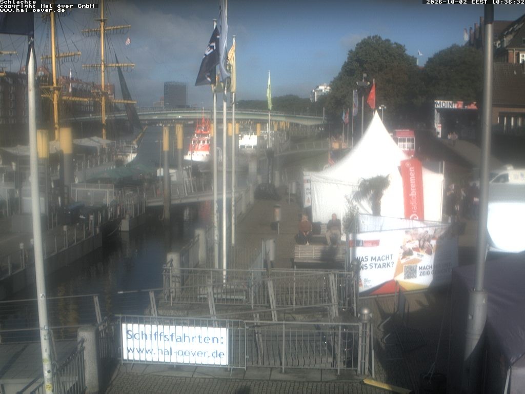 Archiv Foto Webcam Weserpromenade Schlachte Bremen