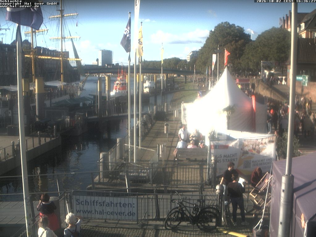 Archiv Foto Webcam Weserpromenade Schlachte Bremen