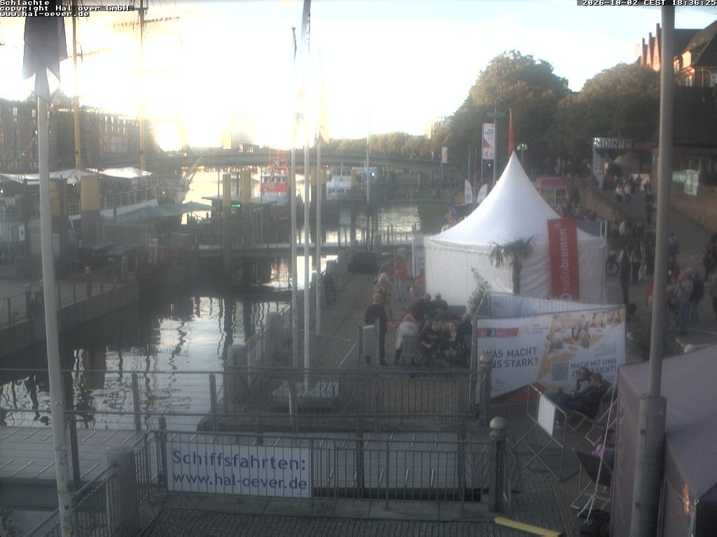 Archiv Foto Webcam Weserpromenade Schlachte Bremen
