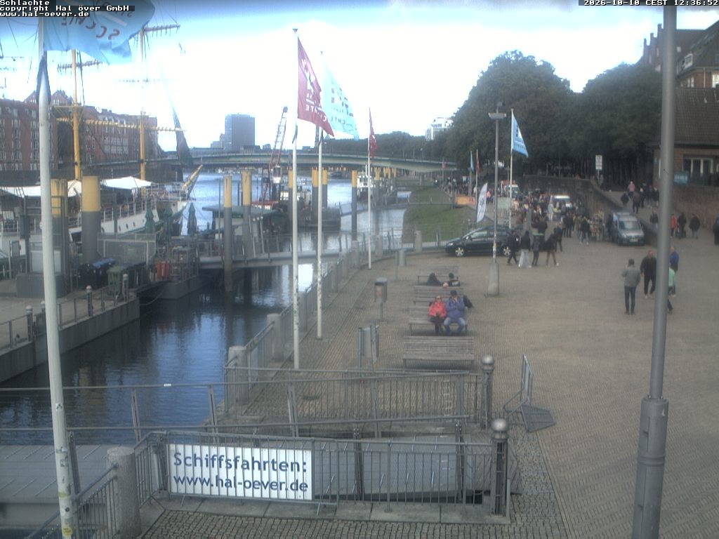 Archiv Foto Webcam Weserpromenade Schlachte Bremen