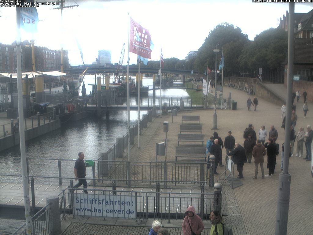 Archiv Foto Webcam Weserpromenade Schlachte Bremen