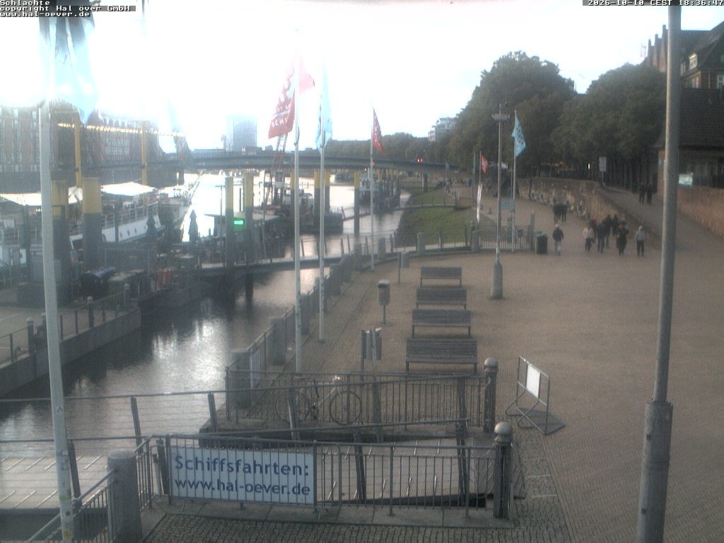 Archiv Foto Webcam Weserpromenade Schlachte Bremen