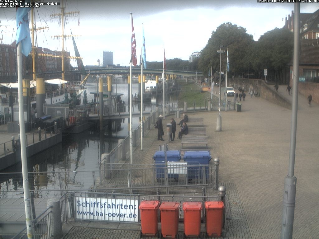 Archiv Foto Webcam Weserpromenade Schlachte Bremen