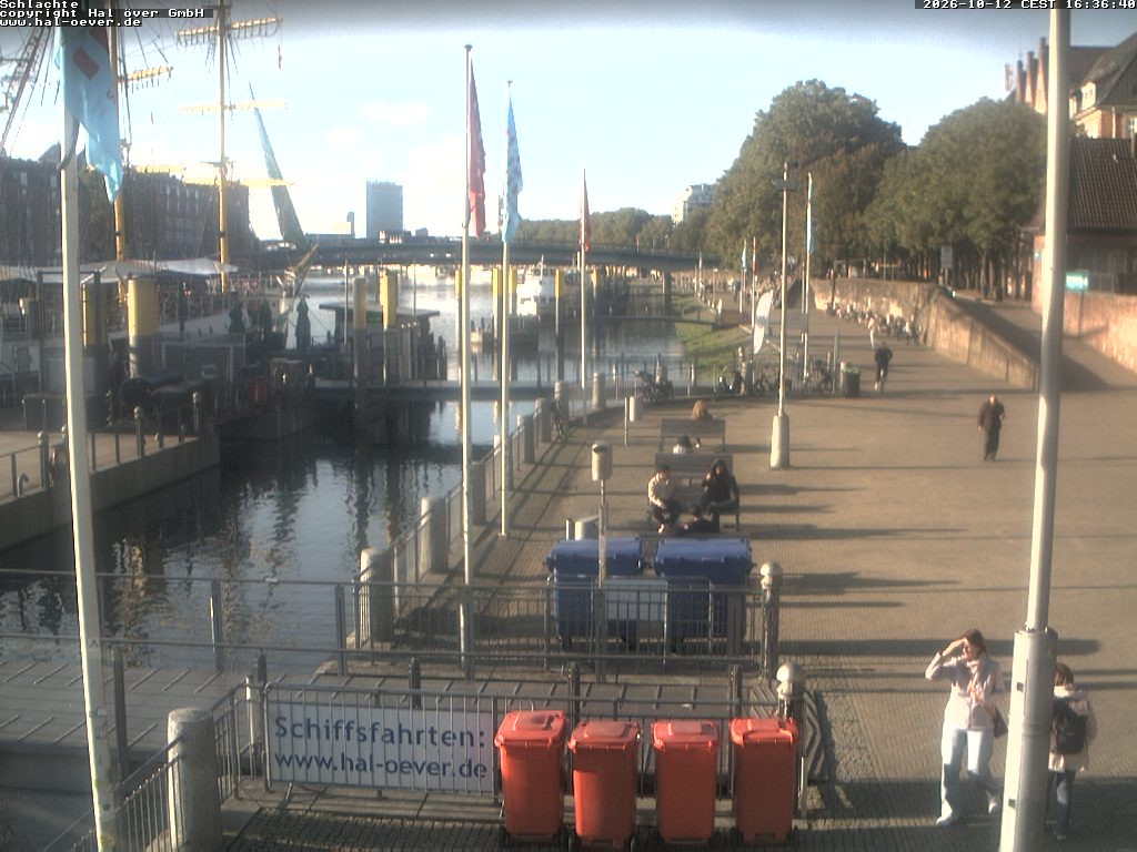Archiv Foto Webcam Weserpromenade Schlachte Bremen