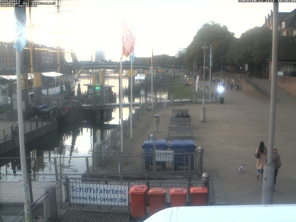 Archiv Foto Webcam Weserpromenade Schlachte Bremen