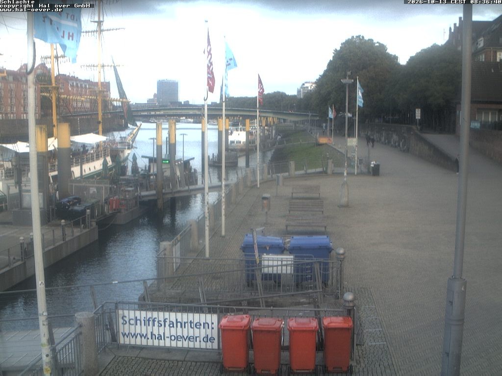 Archiv Foto Webcam Weserpromenade Schlachte Bremen