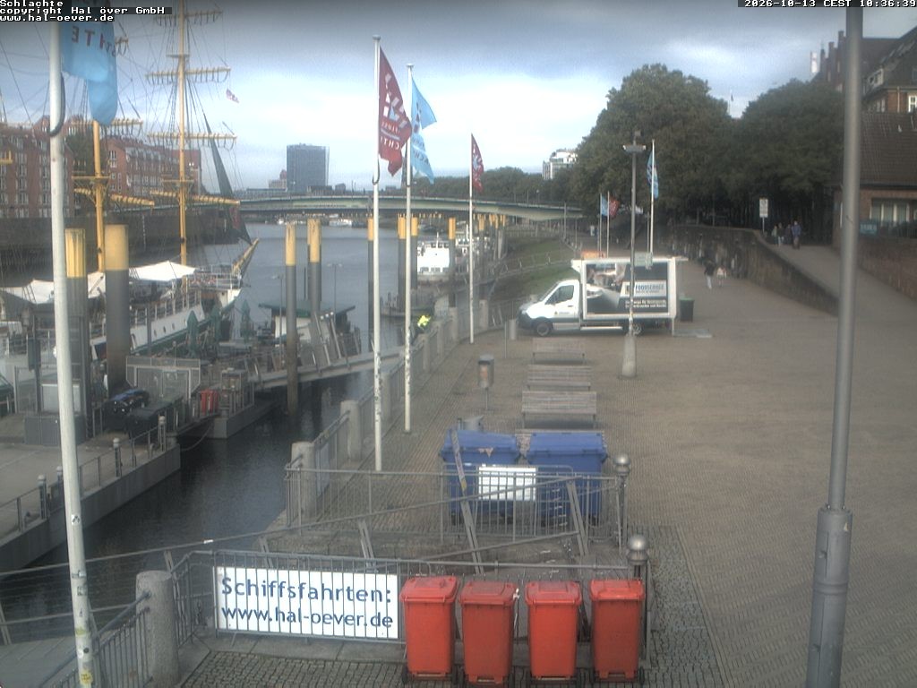 Archiv Foto Webcam Weserpromenade Schlachte Bremen