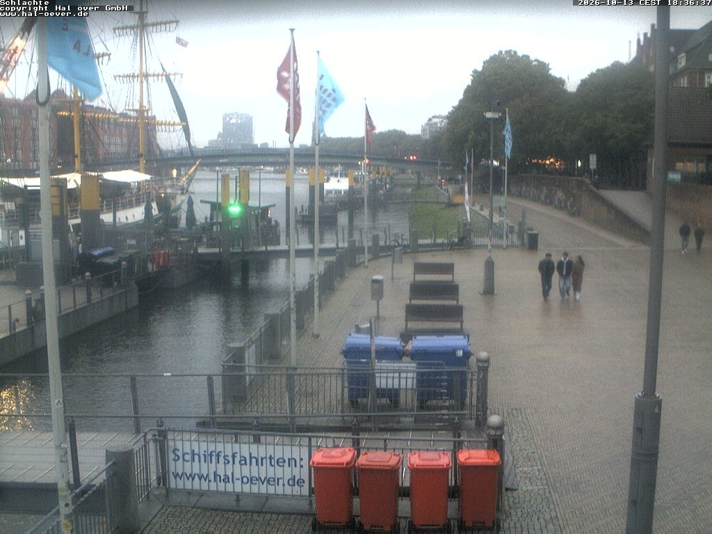Archiv Foto Webcam Weserpromenade Schlachte Bremen