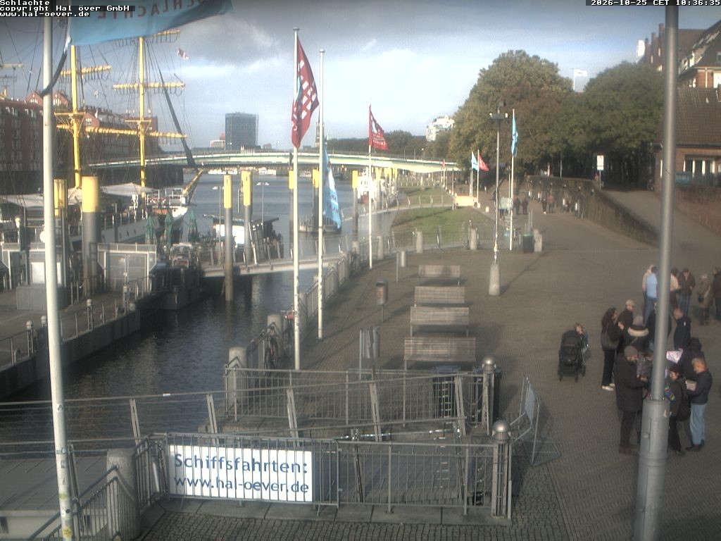 Archiv Foto Webcam Weserpromenade Schlachte Bremen