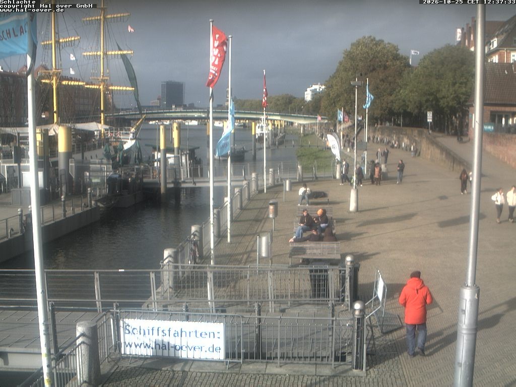 Archiv Foto Webcam Weserpromenade Schlachte Bremen