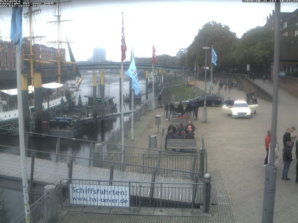 Archiv Foto Webcam Weserpromenade Schlachte Bremen