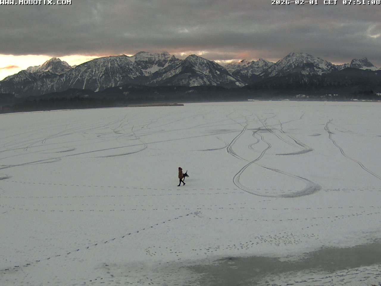 Archived image Webcam Hopfensee: View from Restaurant Fischerhütte