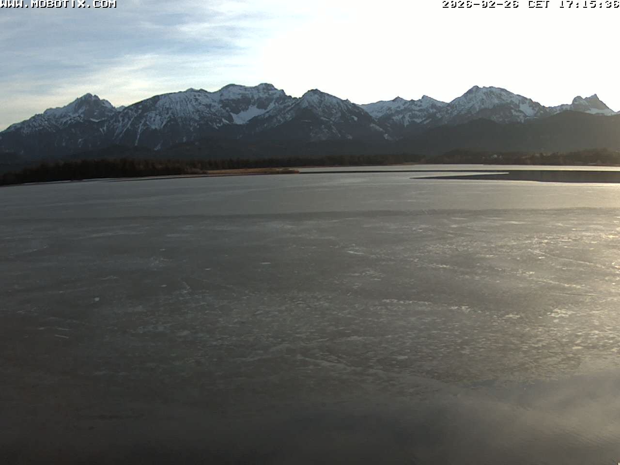 Archived image Webcam Hopfensee: View from Restaurant Fischerhütte