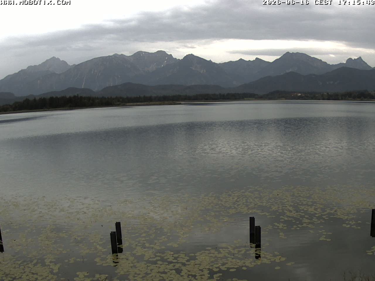 Archived image Webcam Hopfensee: View from Restaurant Fischerhütte