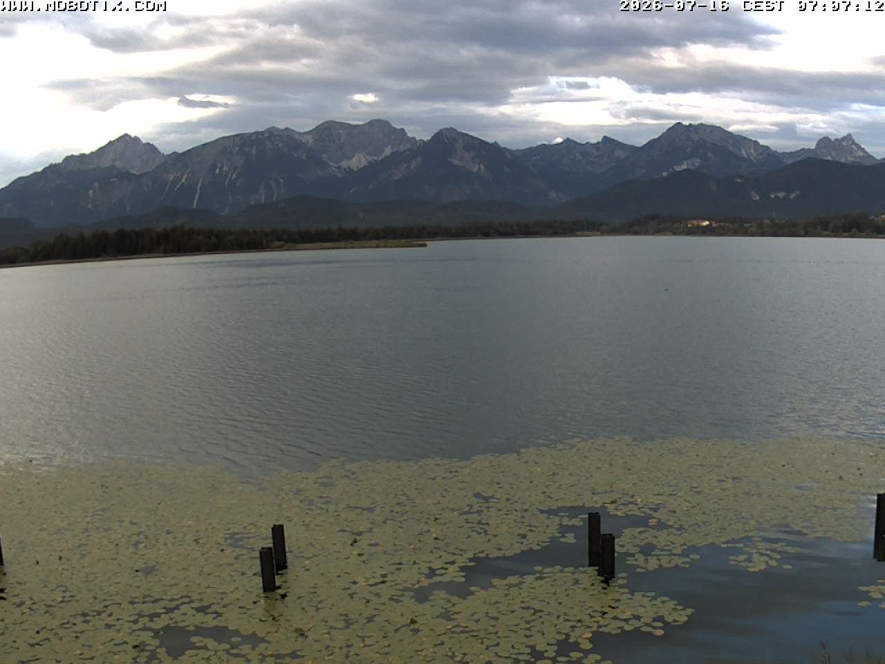 Archived image Webcam Hopfensee: View from Restaurant Fischerhütte