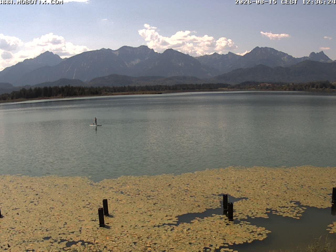 Archived image Webcam Hopfensee: View from Restaurant Fischerhütte