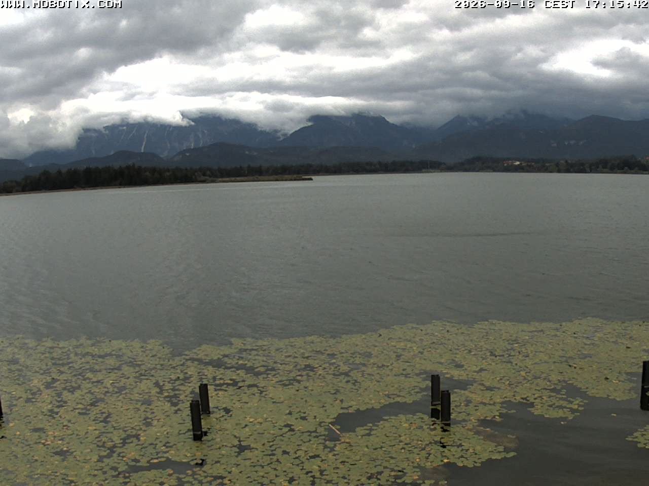 Archived image Webcam Hopfensee: View from Restaurant Fischerhütte