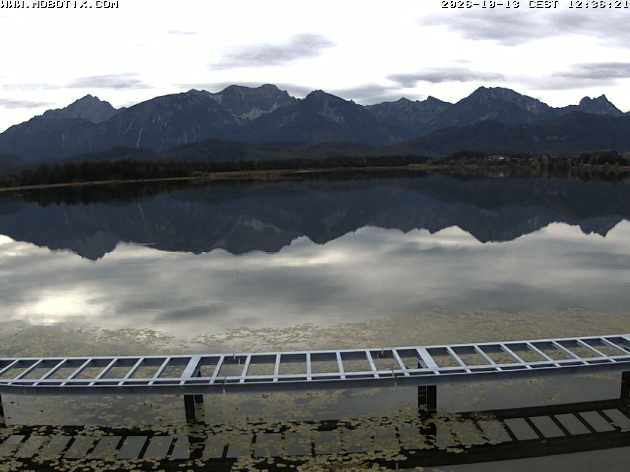 Archived image Webcam Hopfensee: View from Restaurant Fischerhütte