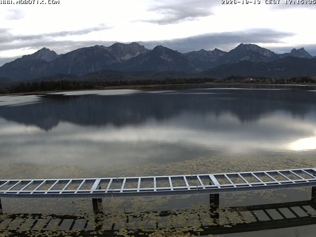Archived image Webcam Hopfensee: View from Restaurant Fischerhütte