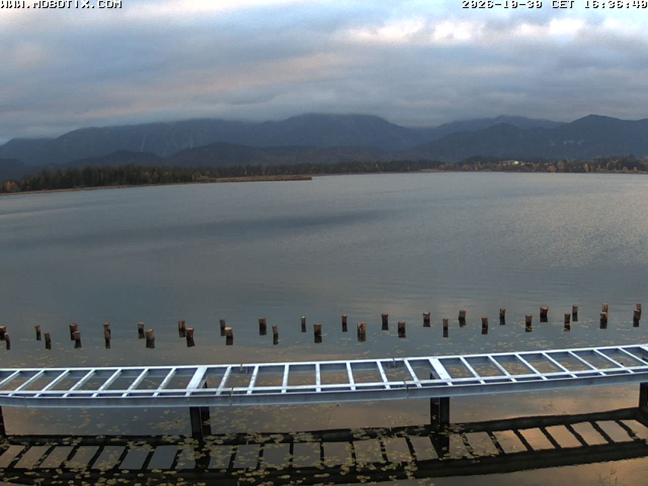 Archived image Webcam Hopfensee: View from Restaurant Fischerhütte