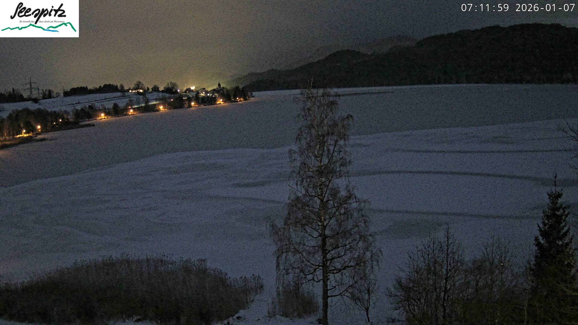 Archiv Foto Webcam Füssen: Blick auf den Weißensee vom Hotel Seespitz