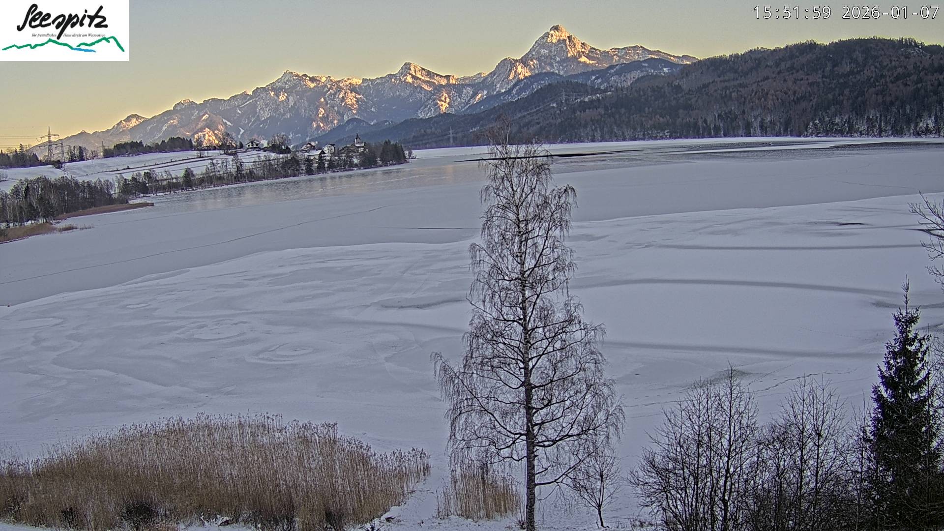 Archiv Foto Webcam Füssen: Blick auf den Weißensee vom Hotel Seespitz