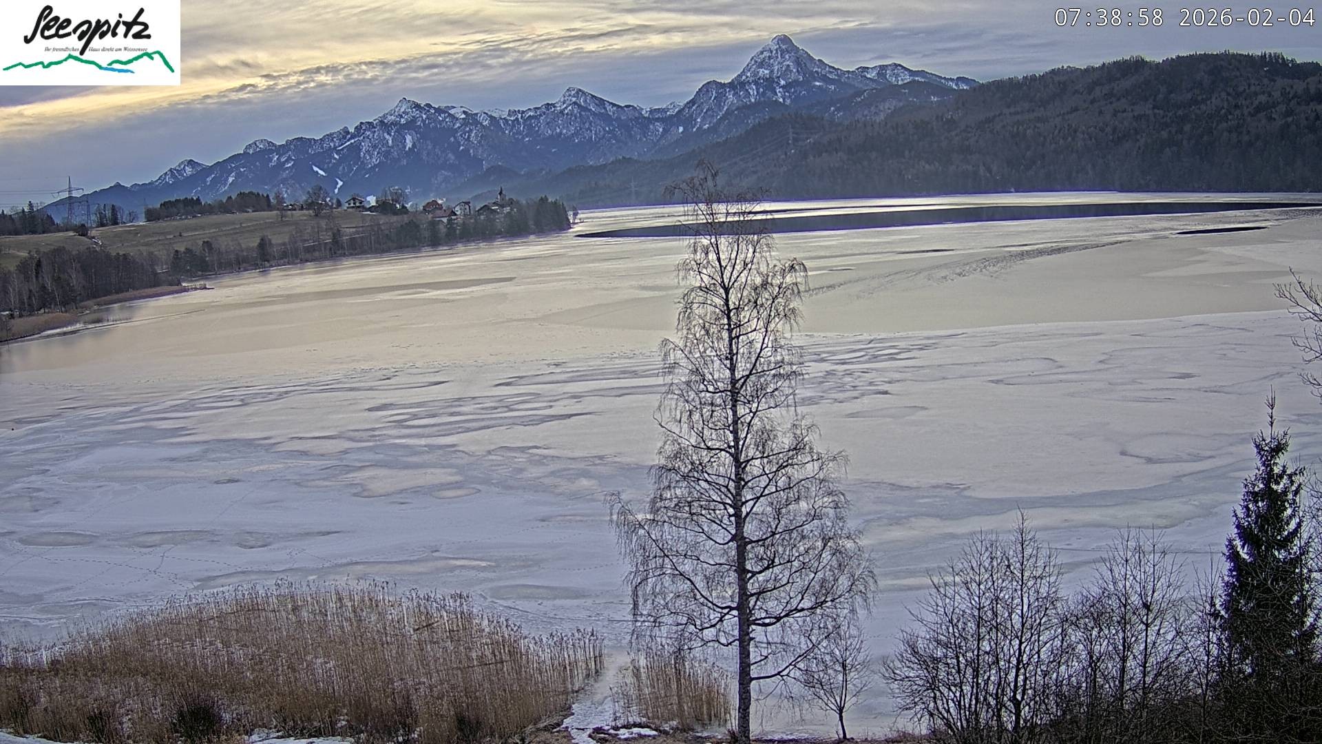 Archiv Foto Webcam Füssen: Blick auf den Weißensee vom Hotel Seespitz