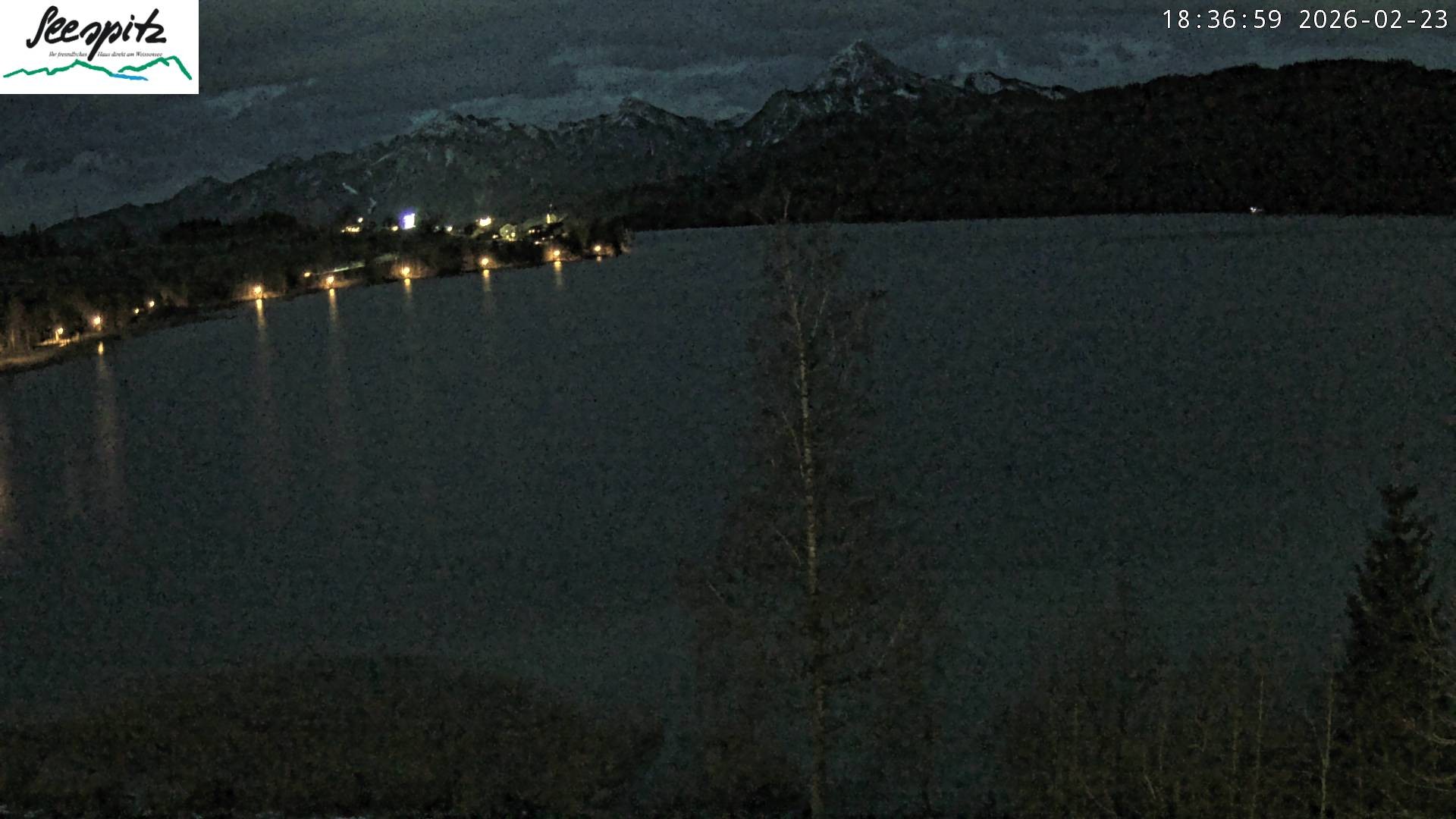 Archiv Foto Webcam Füssen: Blick auf den Weißensee vom Hotel Seespitz