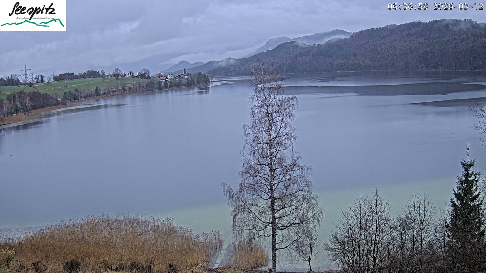 Archiv Foto Webcam Füssen: Blick auf den Weißensee vom Hotel Seespitz