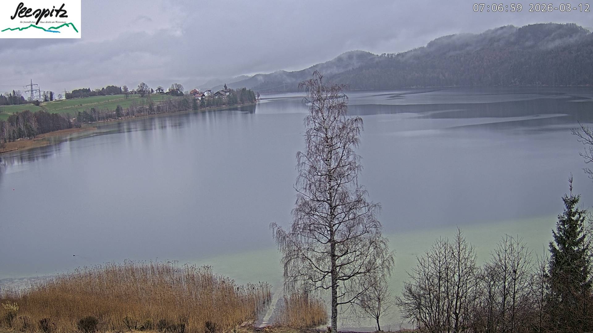 Archiv Foto Webcam Füssen: Blick auf den Weißensee vom Hotel Seespitz