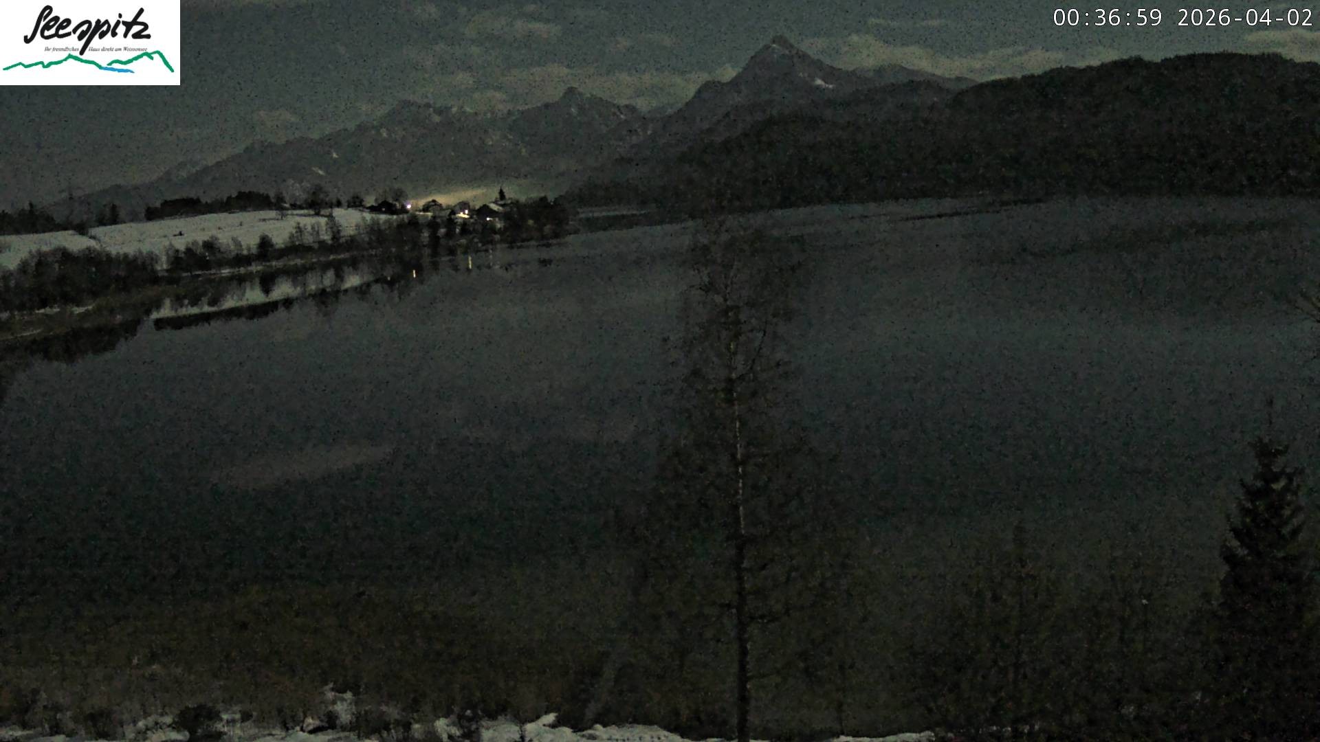 Archiv Foto Webcam Füssen: Blick auf den Weißensee vom Hotel Seespitz