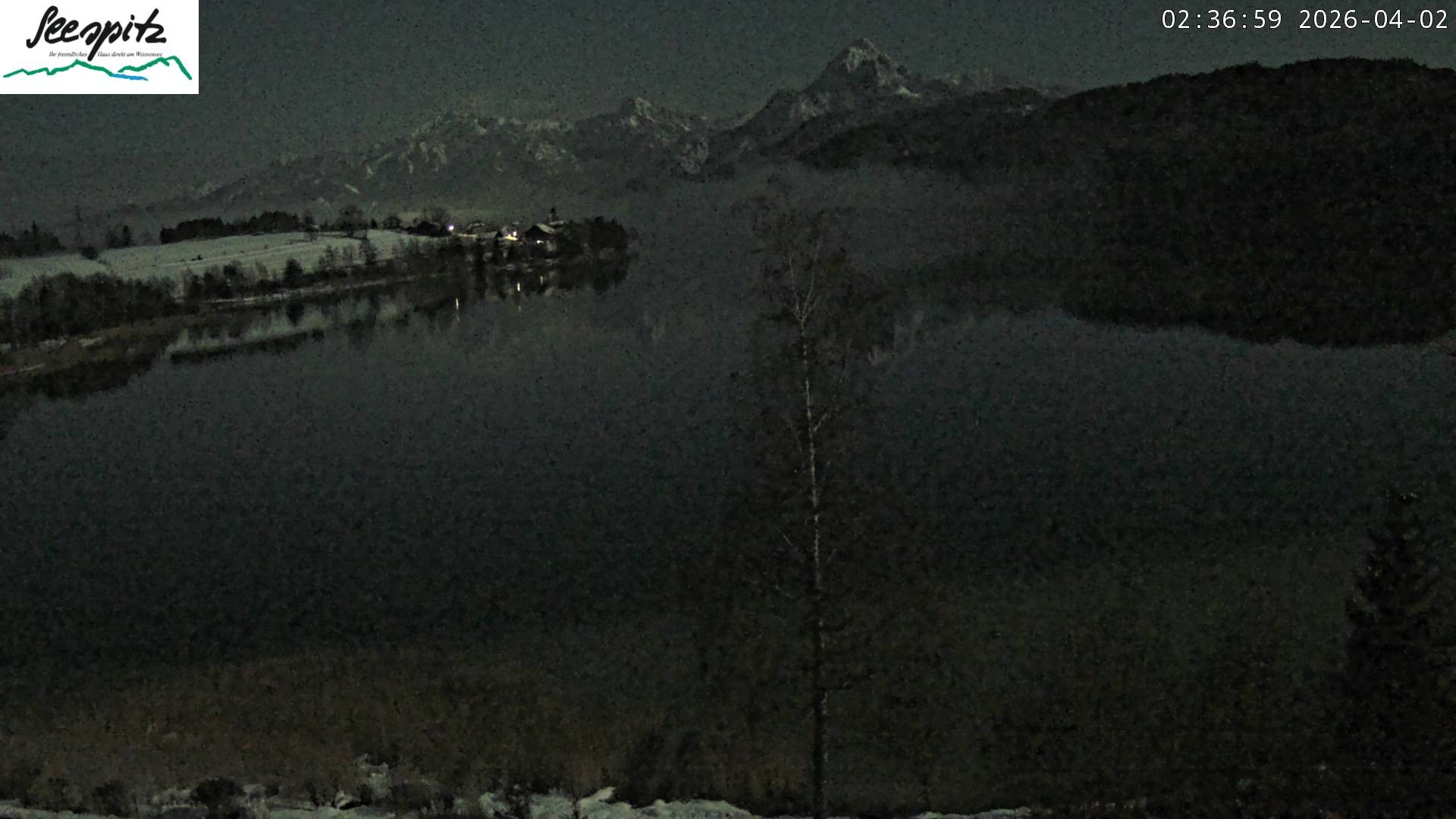 Archiv Foto Webcam Füssen: Blick auf den Weißensee vom Hotel Seespitz