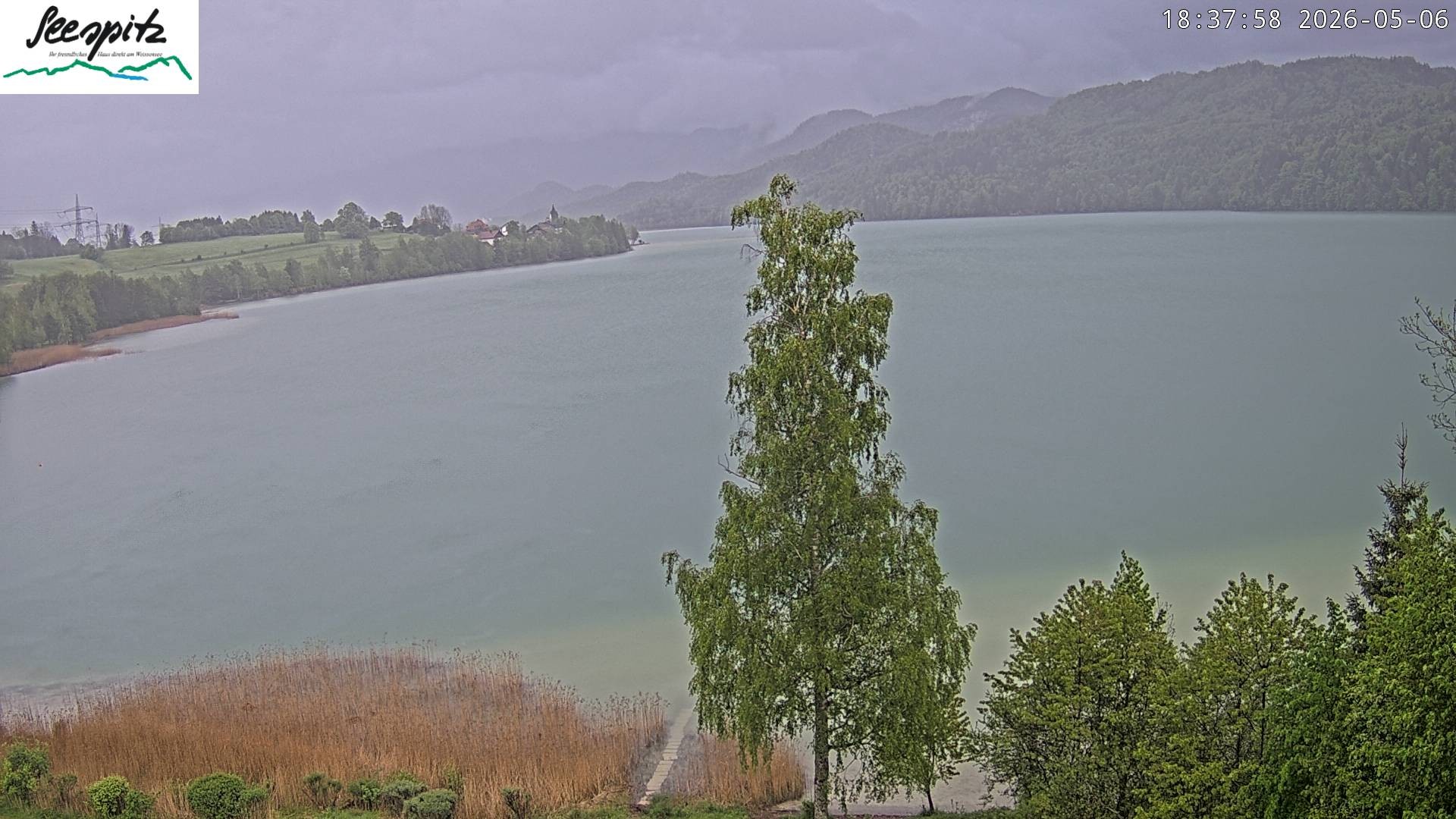 Archiv Foto Webcam Füssen: Blick auf den Weißensee vom Hotel Seespitz