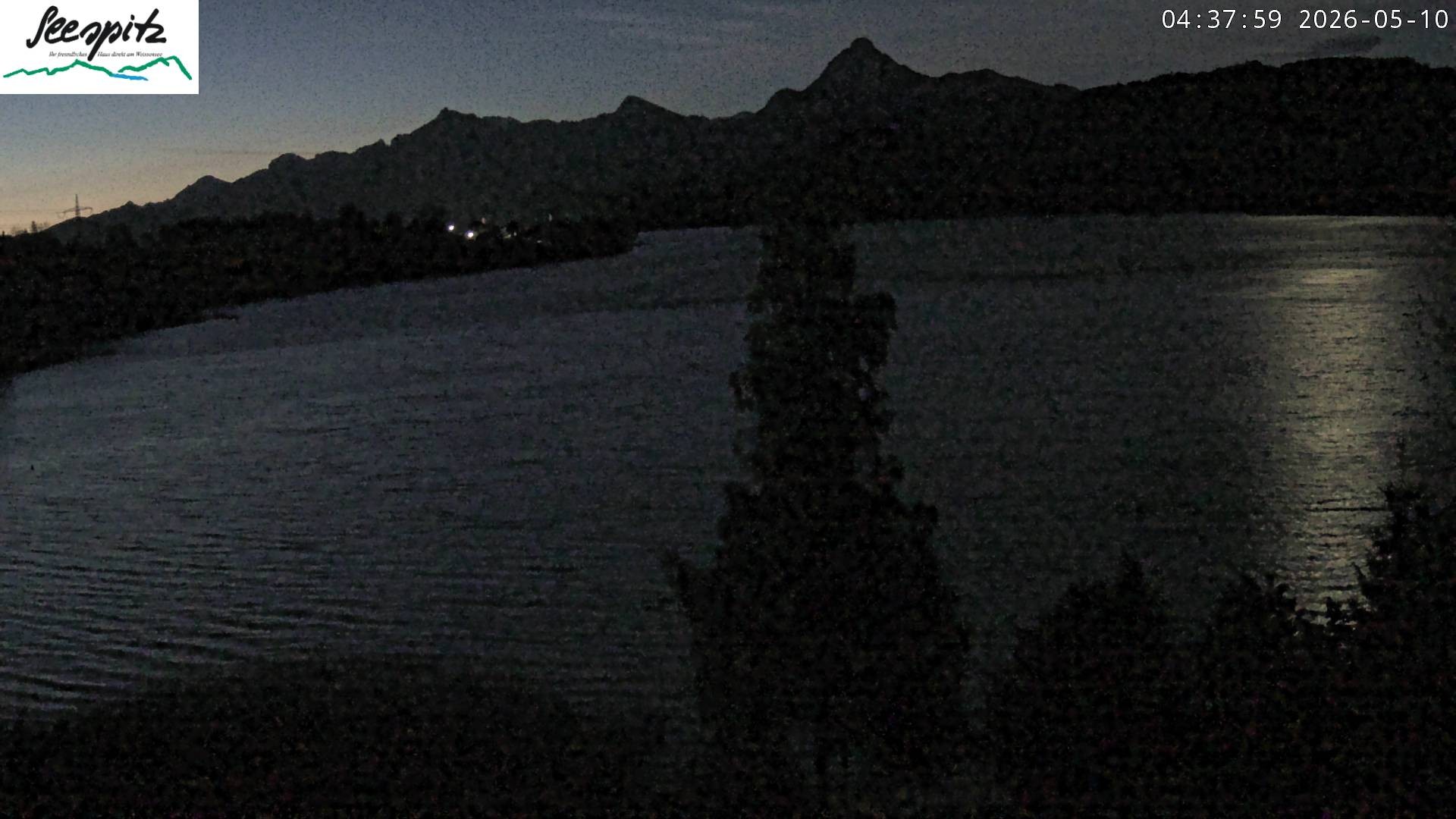 Archiv Foto Webcam Füssen: Blick auf den Weißensee vom Hotel Seespitz