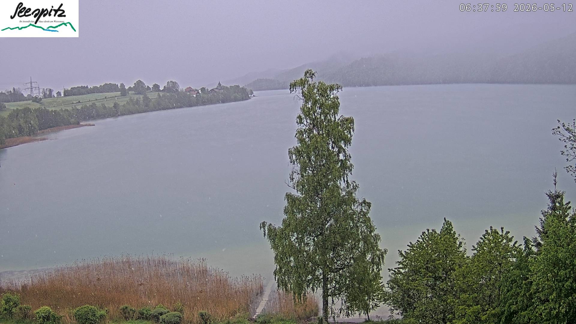 Archiv Foto Webcam Füssen: Blick auf den Weißensee vom Hotel Seespitz